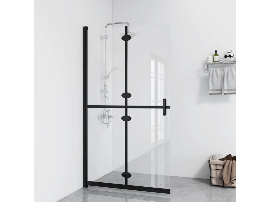 Mampara de ducha plegable de 120 x 190 cm, cristal transparente, ESG, DKD, decoración del hogar