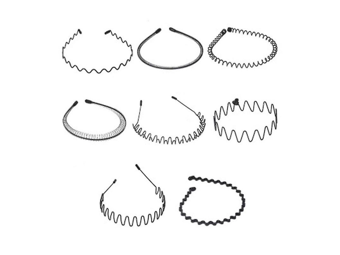 2026-diadema De Metal Unisex, Diadema Ondulada, Diadema Elástica Antideslizante