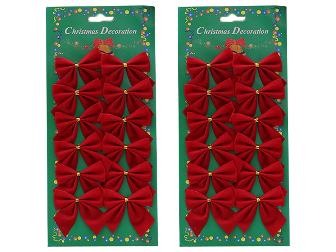 Lazos para árboles de Navidad, lazos de corbata, lazos de regalo para manualidades, lazos de corona para decoración de regalo, estilo 1 RNEMITERY