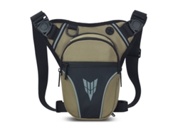 Bolso multifuncional para pierna y pecho Yuysan, resistente al agua, bandolera, ideal para ciclismo y motociclismo, color caqui.