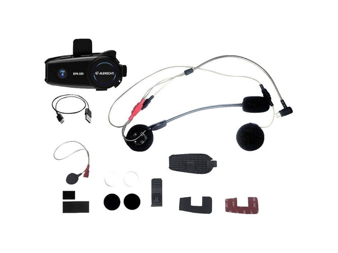 BPA 600 15550 Auricular Bluetooth con micrófono Adecuado para todos los tipos de casco ALBRECHT