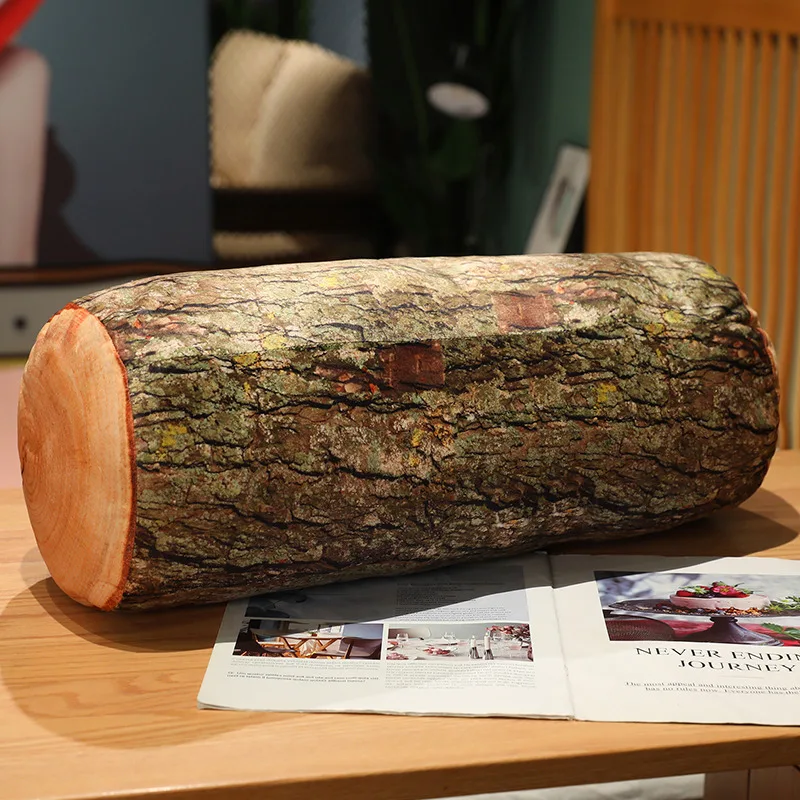 (estilo B, 70 Cm) Almohada De Peluche Con Forma De Estaca De Madera Simulada En 3d, Cojín Creativo