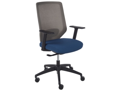 Silla de Oficina BELIANI Virtuoso de Poliéster Malla Azul 53X53X107