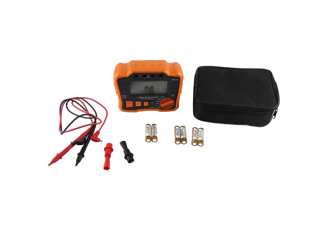 Megóhmetro Digital Para Medir La Resistencia De Aislamiento De 100 V/250 V/500 V/1000 V Con Pantalla Lcd Retroiluminada