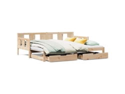 Maison Exclusive - Sofá Cama Nido Con Cajones Sin Colchón 90x190 Cm