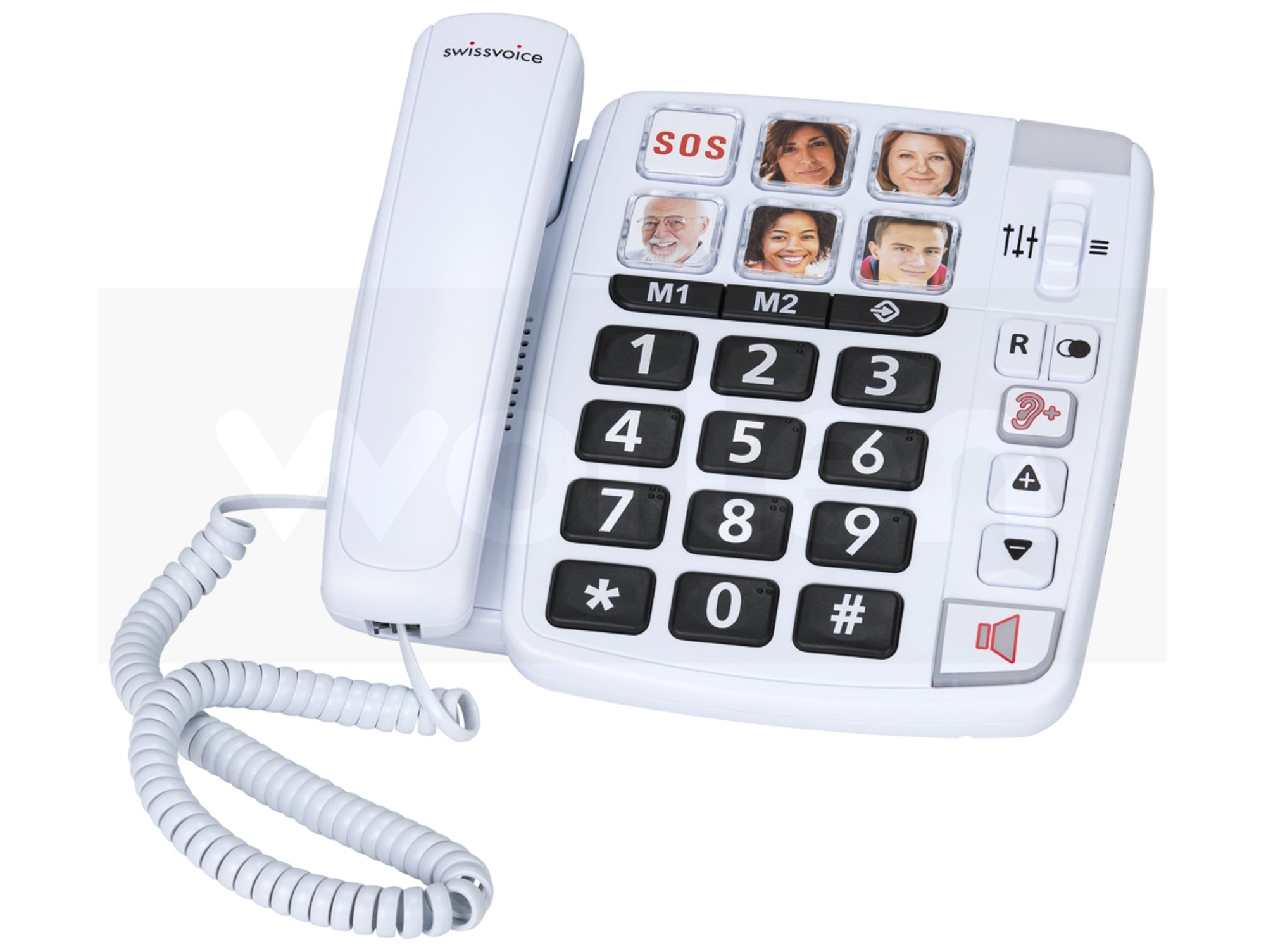 Swissvoice Xtra 1110 para mayores telefono fijo compacto 1110u blanco sobremesa con