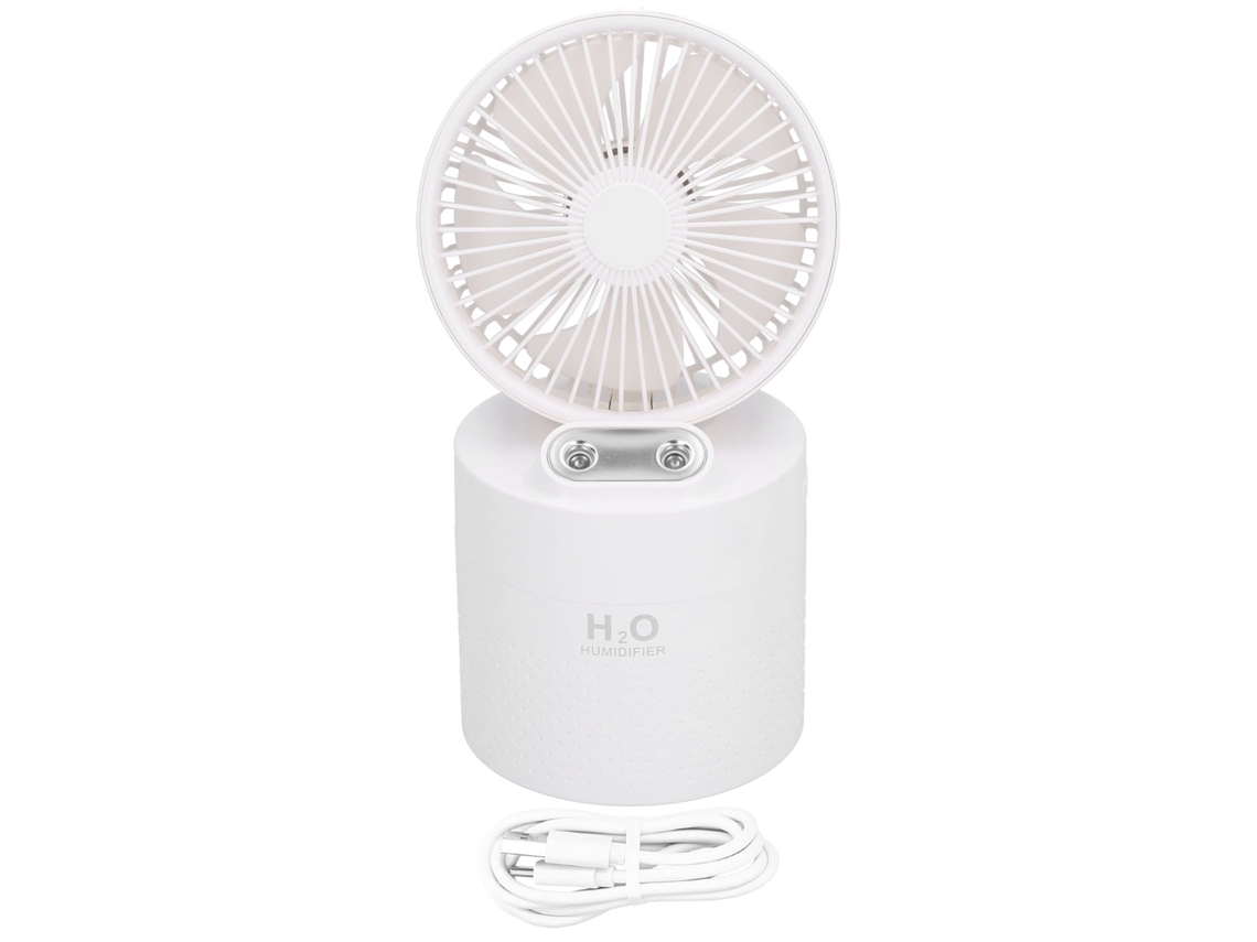 Ventilador Humidificador De Doble Boquilla, Batería Recargable Usb De 4000 Mah, 950 Ml, Para Dormitorio - Blanco