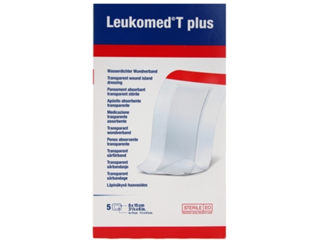 Curativo Leukomed T Plus 5 Absorbentes Transparentes Grande Tamaño 8 X 15 Cm ESSITY
