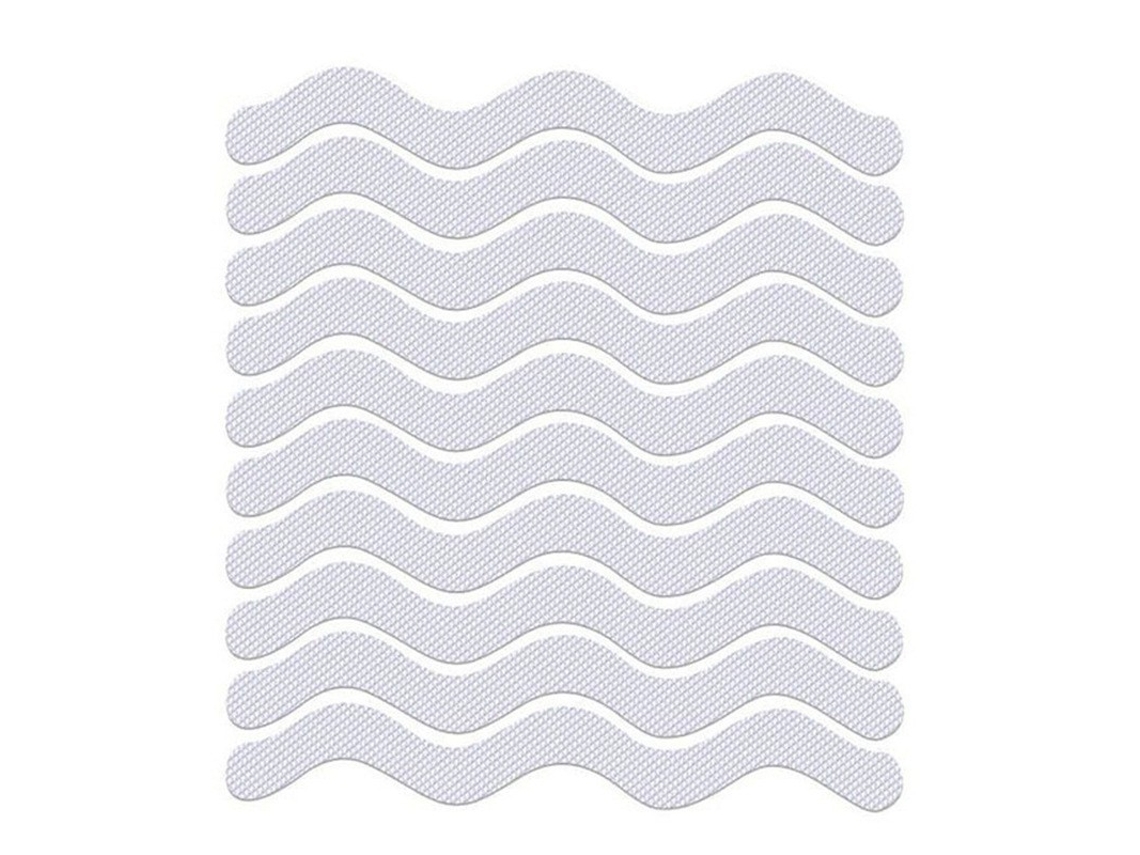 Adesivos Banheira Antiderrapantes para Chuveiro Banheiras Escada Digitallab 1,3x18cm 24pc Branco