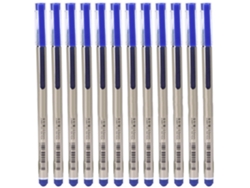 Bolígrafos De Gel De 0,5 Mm, Paquete De 12 Unidades, Tinta Azul, Gran Capacidad, Material Escolar Y De Oficina.