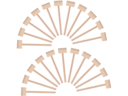 Juego De 25 Mini Martillos De Madera Para Manualidades Y Construcción De Cangrejos