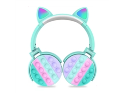 Auriculares Inalámbricos Bluetooth Con Orejas De Gato Luminosas, Auriculares Con Burbujas, Regalo De Cumpleaños