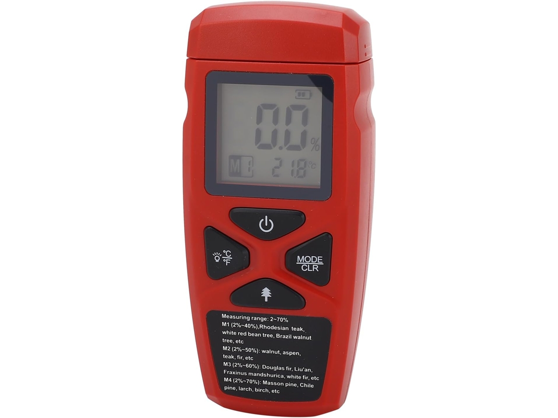Medidor De Humedad De Madera Tipo Aguja, Material Abs, Comprobador Digital Preciso Con Pantalla Retroiluminada Para Carpinteros.