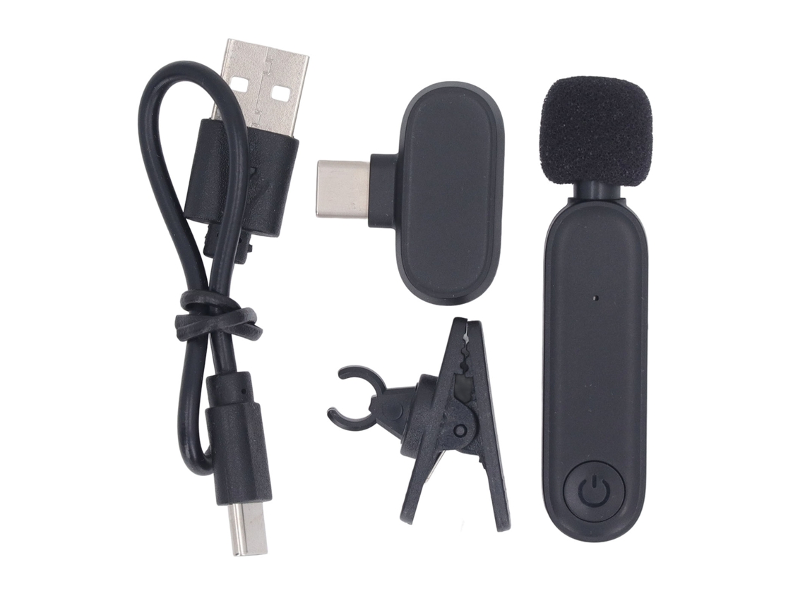 Micrófono De Solapa Inalámbrico De 2,4 Ghz Con Cancelación De Ruido, Clip Omnidireccional De 360°, Velocidad De 6h, Para Grabación Y Transmisión En Directo.