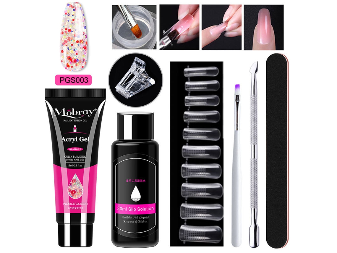 Set de 7 piezas para extensiones de uñas de gel con herramientas para alisar las uñas.pgs003