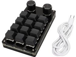 Teclado Mecánico Programable De 12 Teclas Con Retroiluminación Rgb E Interruptores Azules Para Oficina Y Juegos.