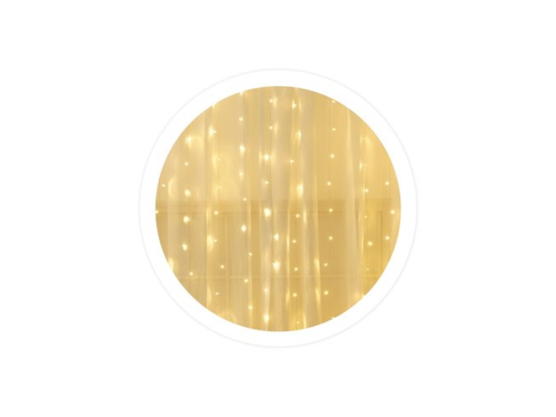 Cortina Led Luminosa 1x1,2m Luz Cálida