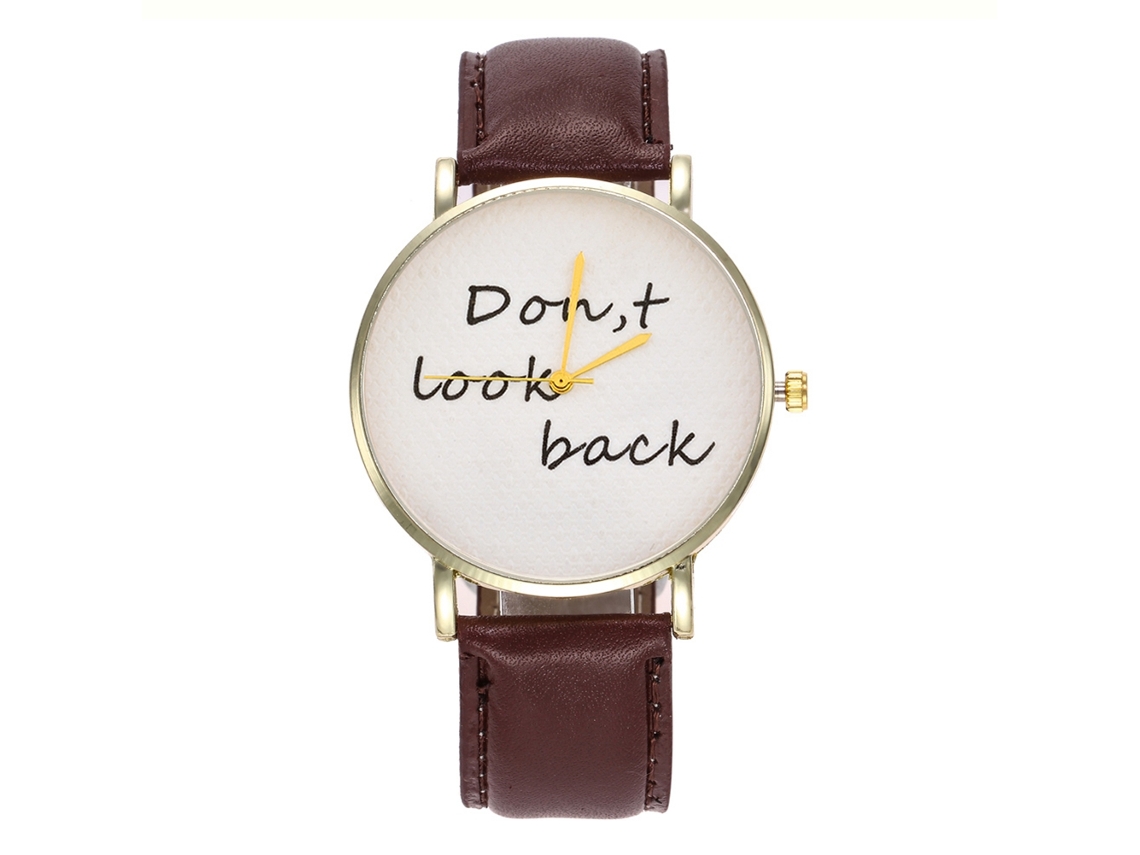 Reloj De Cuarzo Unisex Con Correa De Cuero Pu Zhoulianfa Casual (café Oscuro)