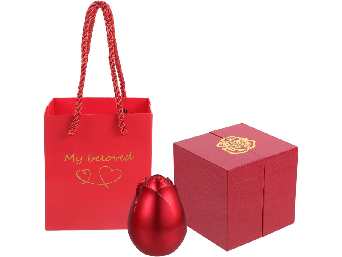 Caja Metálica Para Joyas, Estuche Para Anillos, Color Rojo, Aleación De Aluminio.
