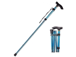 Bastón plegable ajustable con base para senderismo, trekking y otros deportes. Fabricado en aleación de aluminio. 1 unidad. Bastón de alta calidad.