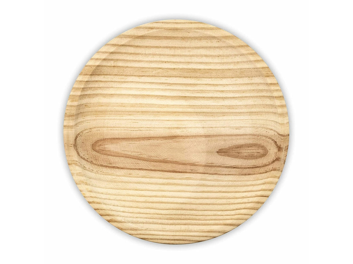 Plato Típico Pulpo Madera (22 Cm)