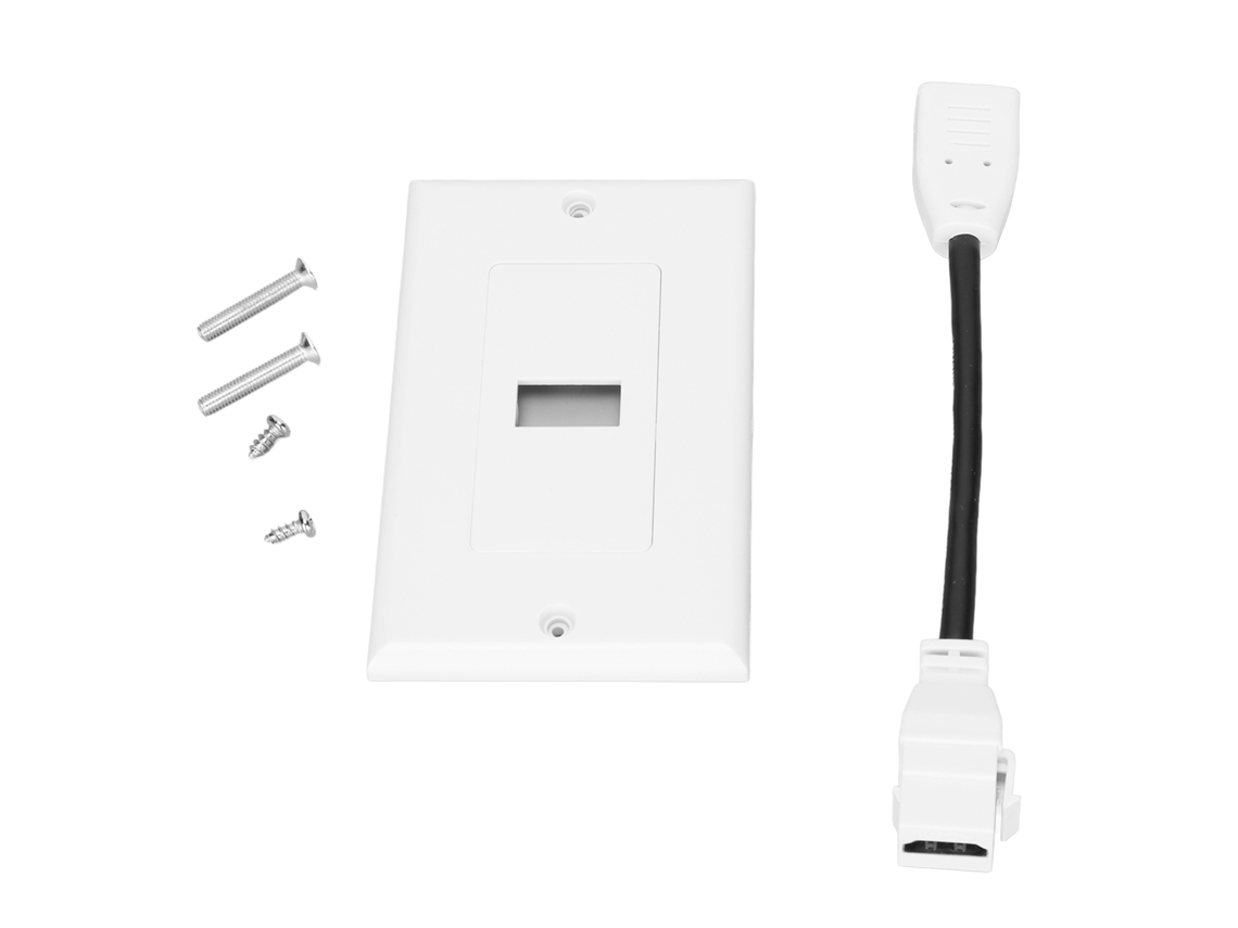 2 Paneles De Pared Con Interfaz Multimedia Hd 2.0 4k Y Cable Para Cine En Casa.