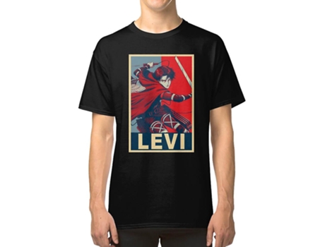 Camiseta ROCKINSTONE Levi Ackerman Poster SEASON4 Lock Algodón para Hombre (XL)