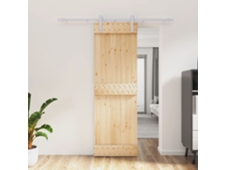 Puerta Corredera Con Herrajes Madera Maciza De Pino 70x210 Cm