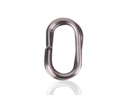 Conector de pesca con anillo ovalado de acero inoxidable, 100 unidades, 6x10 mm.