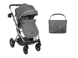 Cochecito Scarlett 2 en 1 con asiento convertible, gris oscuro Kikkaboo
