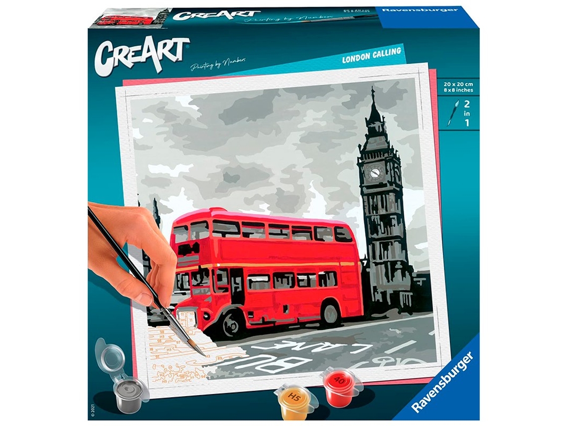 Juego Creativo RAVENSBURGER Creart Serie Trend Cuadrados-Londres (Edad Mínima Recomendada: 12 años)