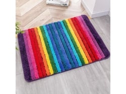 2026-alfombra De Baño Arcoíris Linjou Ultra Suave Y Absorbente Microfibra Alfombra Plush Para Baño