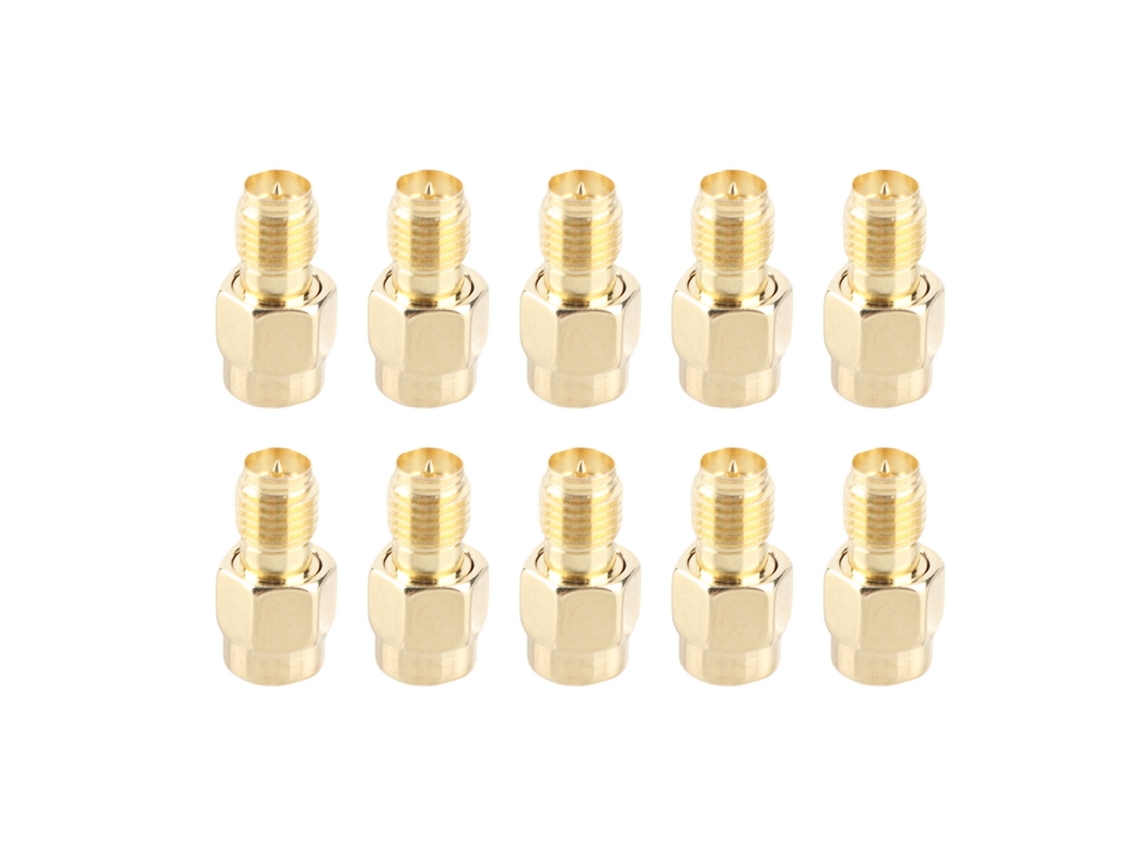 10 Adaptadores Sma Macho A Hembra Inversos Para Cable Convertidor Rf De 50 Ohmios