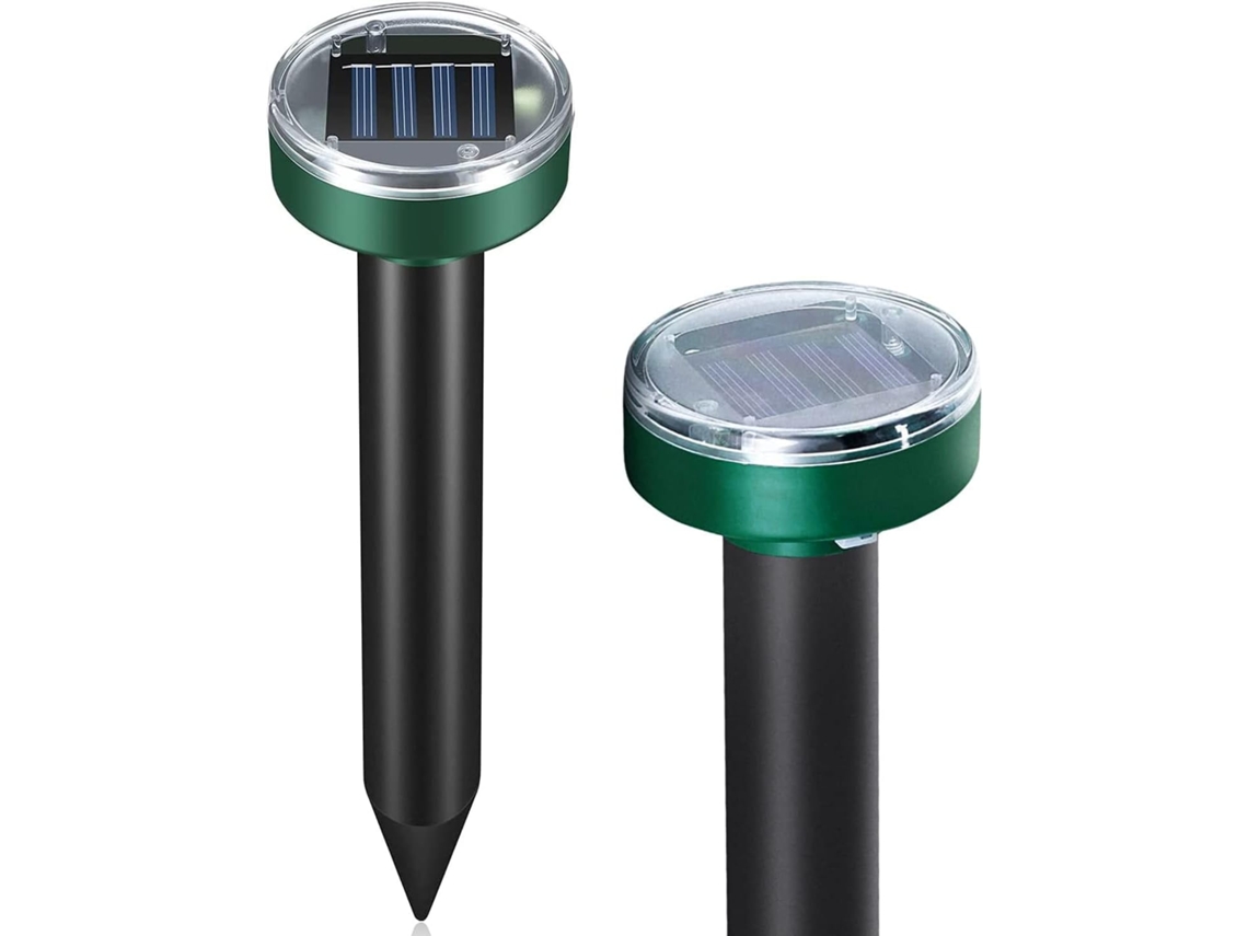 2 Pack Gopher Repellent Ultrasonic Solar Powered Easy To Use Solar Mole Ip65 Waterproof GERTIZ