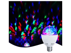 Luz Led Para Fiesta, Bombilla Rotativa 3w Multicolor, Compatible Con Sockets E27, Blanco