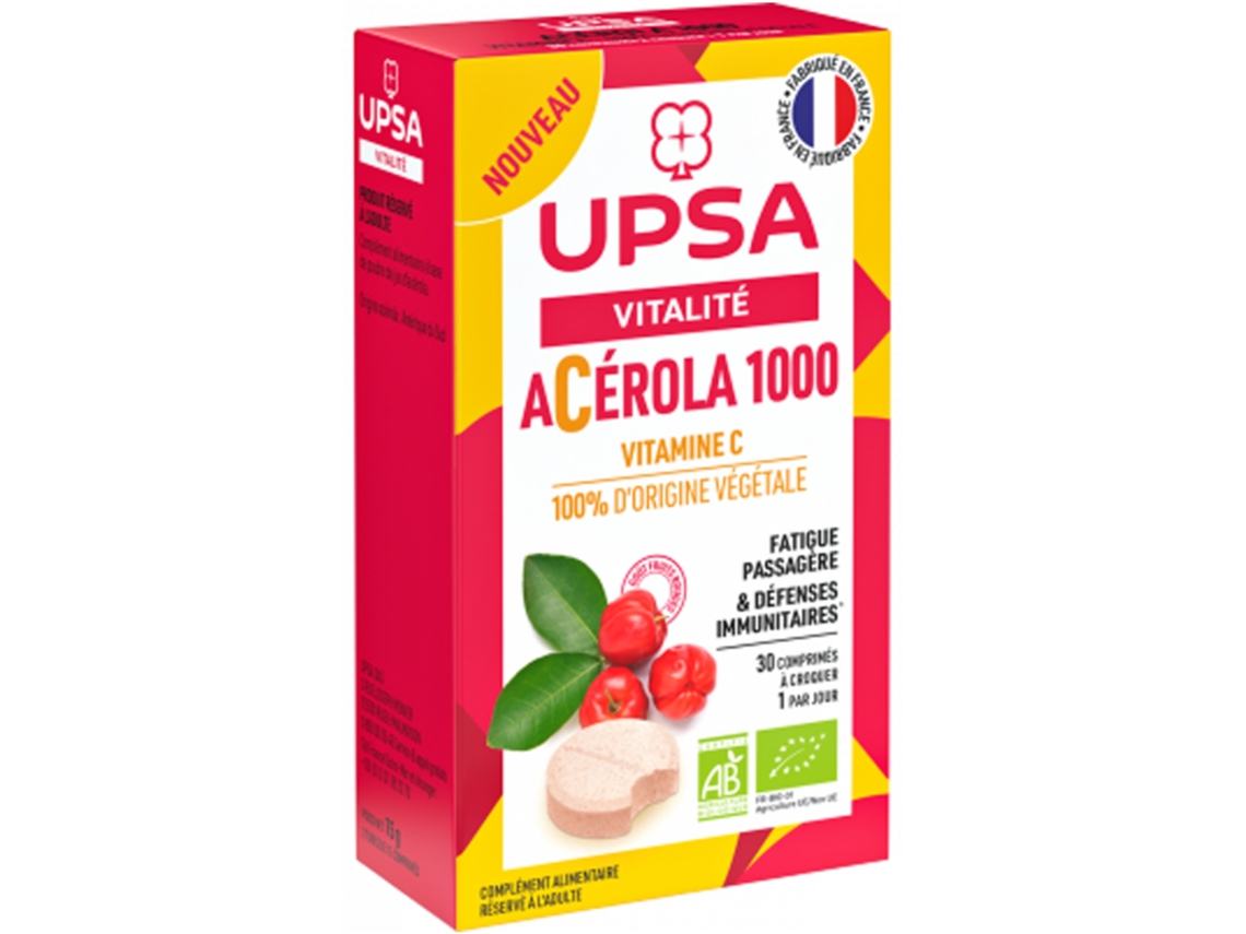 Acerola 1000 Orgánica 30 Comprimidos Masticables UPSA