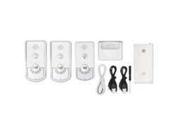 Timbre Con Intercomunicador Inalámbrico Ip54, 1000 M, Bidireccional, Para Uso Residencial, Color Blanco, 410-490 Mhz.