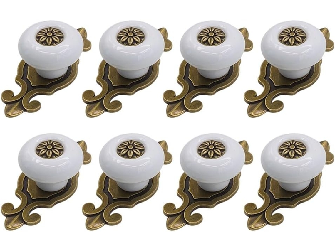 Juego De 8 Tiradores Muebles 74 Mm, Aleación De Zinc