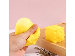 Juguete Antiestrés Con Forma De Queso, Bala Q Suave, 7x7 Cm, Para Aliviar La Ansiedad, Es La Opción Ideal Para La Relajación