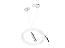 Auriculares Intrauditivos Con Cable Magnéticos Alto Voice Bass Con Micrófono Color Blanco