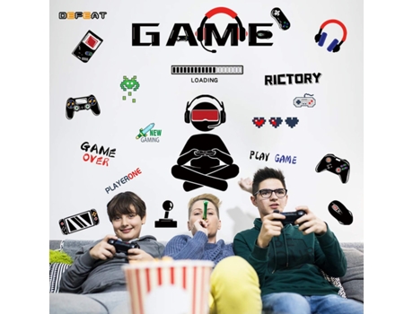Pegatinas de pared de juegos calcomanías de pared de videojuegos pegatinas de vinilo para pared de juegos calcomanía de pared de juego Eat Sleep ZM...