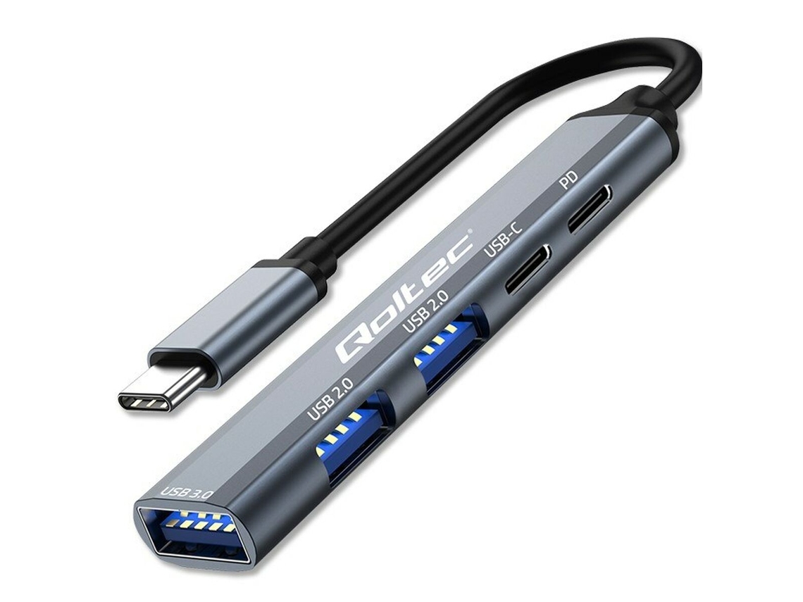 Hub USB QOLTEC 53790 (USB-C)