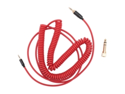 Cable De Auriculares En Espiral Rojo Con Conector Dorado Para Nc700 Qc45 Qc35 Qc25 Oe2 Soundtrue