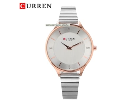 Reloj de Mujer Reloj de Cuarzo de Negocios para Damas Reloj de Pulsera de Acero Inoxidable Relojes de Moda Reloj-Concha Rosa Blanca LUUCOZK
