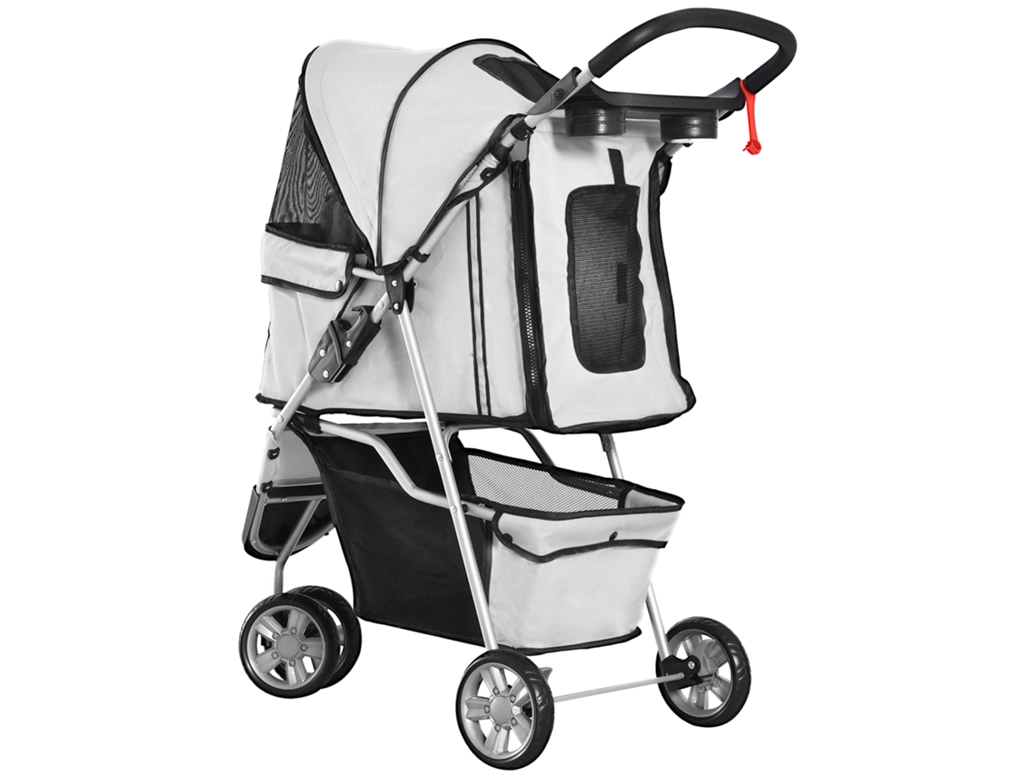 Cochecito Ligero Multicolor Para Perros En Color Gris.