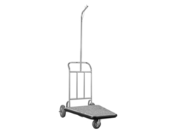Carrito de equipaje de hotel Succebuy con 3 ruedas, capacidad de 273 kg, color plateado