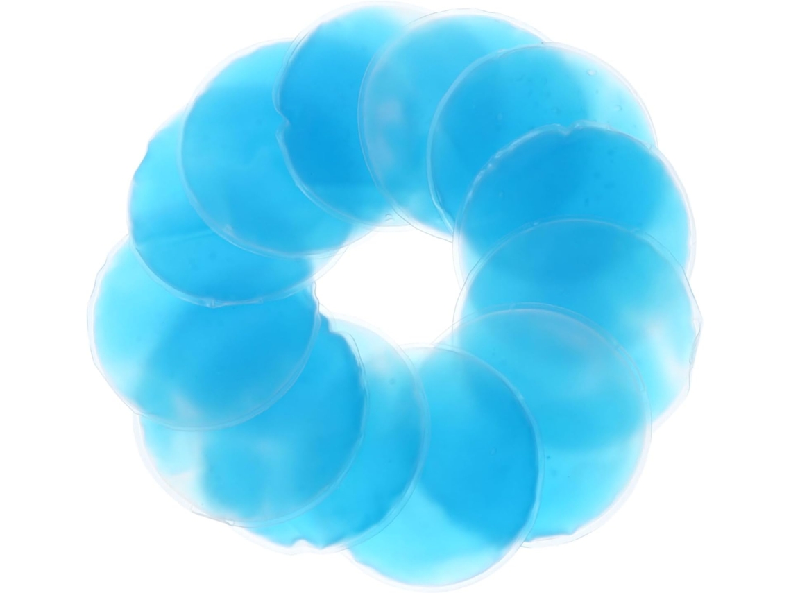 Juego de 12 compresas de gel redondas reutilizables para heridas, para tratamientos de frío y calor.