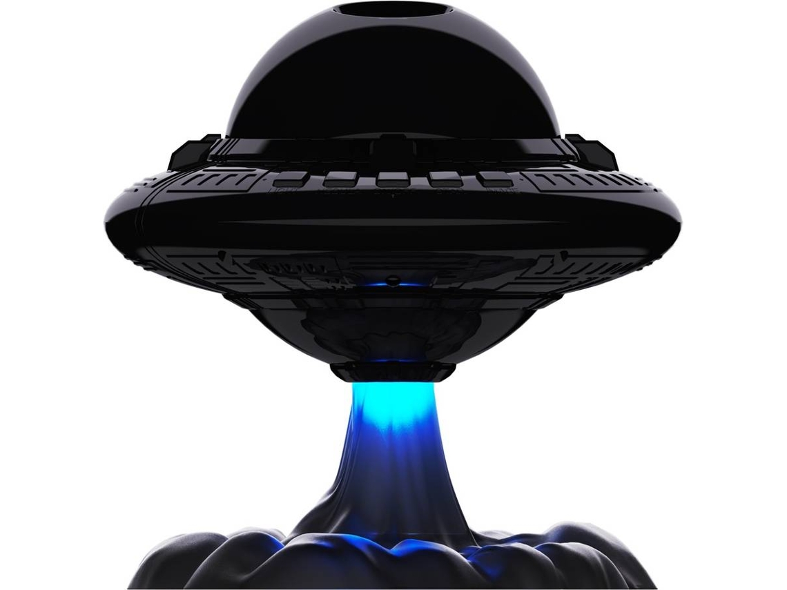 Luz nocturna para el hogar con forma de OVNI, cielo estrellado y modo de respiración de nebulosa, múltiples configuraciones de luz, alimentación por USB (negro)