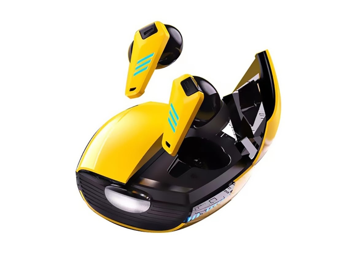 YEMAESRE Auriculares Bluetooth Baja Latencia Amarillos