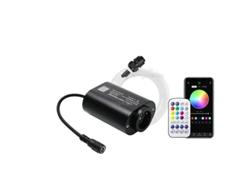 Luz de estrella de fibra óptica, LED RGBW, control remoto, enchufe europeo para coche (B), 450 unidades, 0,75 mm, 3 m